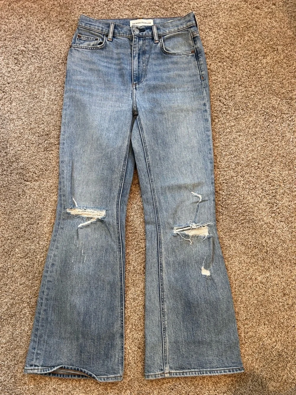 Aritizia Denim Forum The Twiggy High Rise Flare 28L. Sz 25. Organic cotton - Picture 1 of 8
